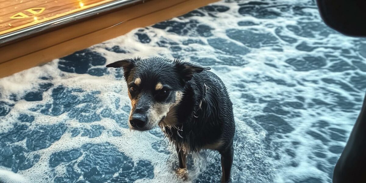 Yacht Crew's Heroic Rescue of a Struggling Dog in Choppy Waters