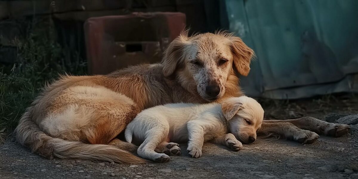 Abandoned by Owner, Mom Dog’s Incredible Sacrifice to Save Her Puppy Will Bring You to Tears