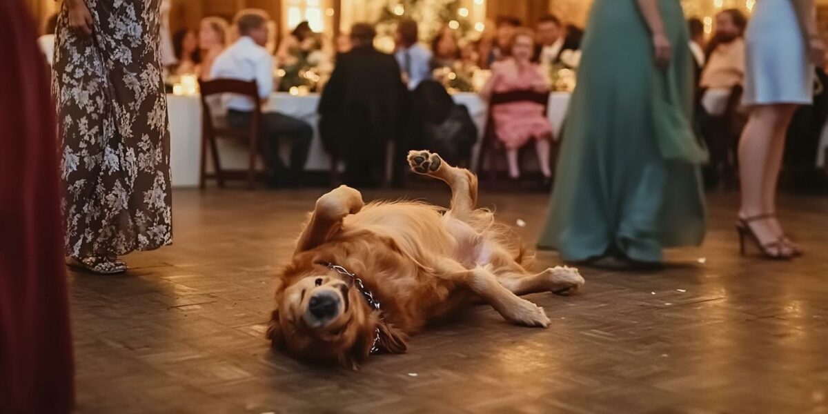 Adorable Golden Retriever Crashes Wedding With Irresistible Request