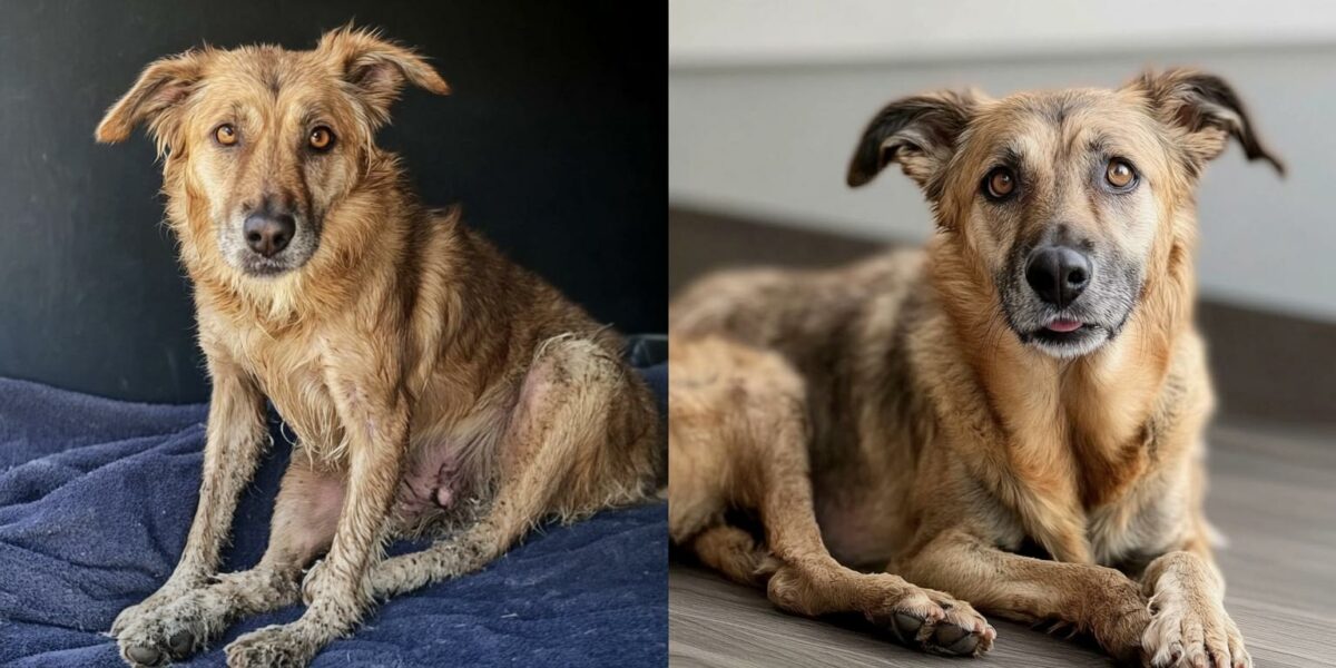 Dog's Miraculous Transformation After Six Years of Confinement