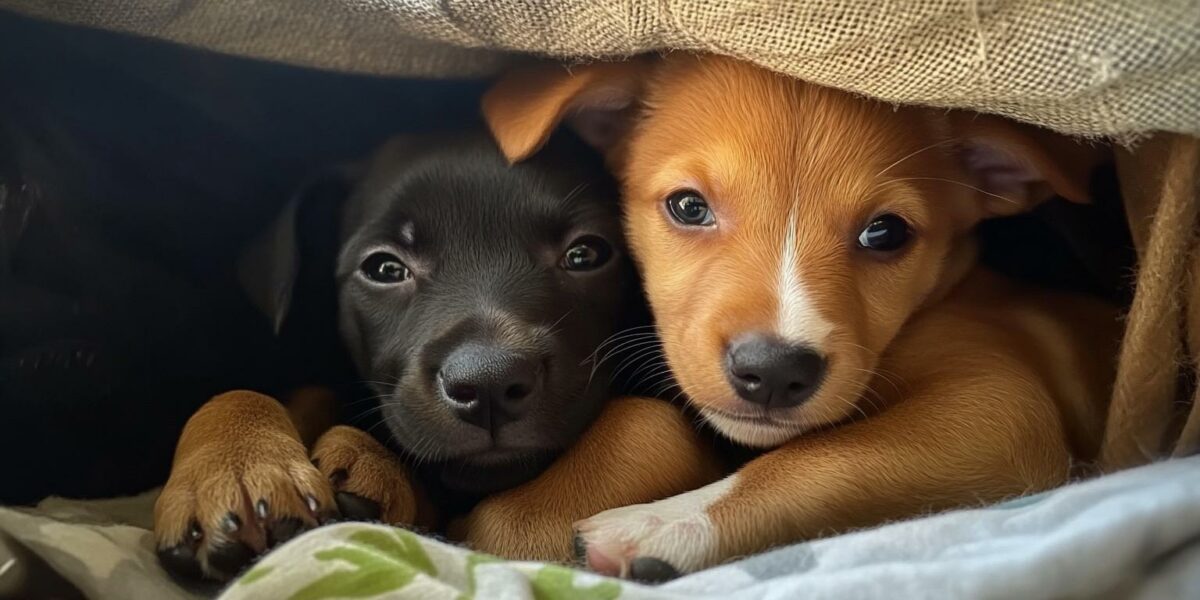 From Stones to Snuggles: The Journey of Two Brave Puppies