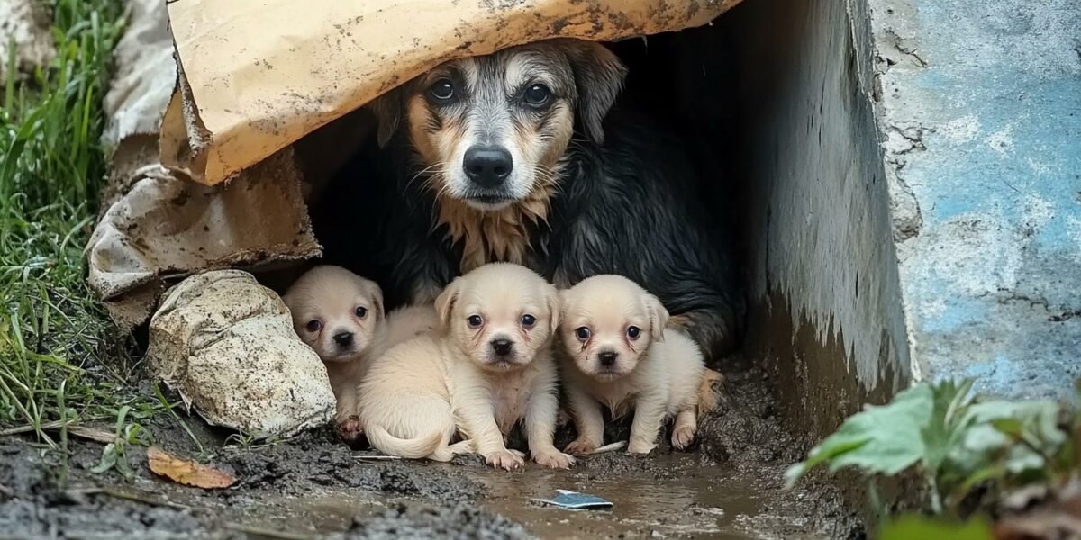 Mama Dog's Desperate Struggle: A Tale of Rain, Resilience, and Rescue