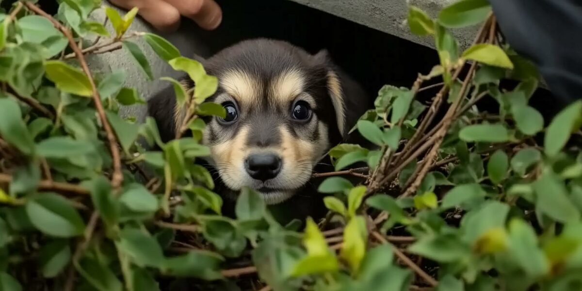 Rescuers Discover Whimpering Puppy Trapped in Bushes: A Tale of Hope and Healing