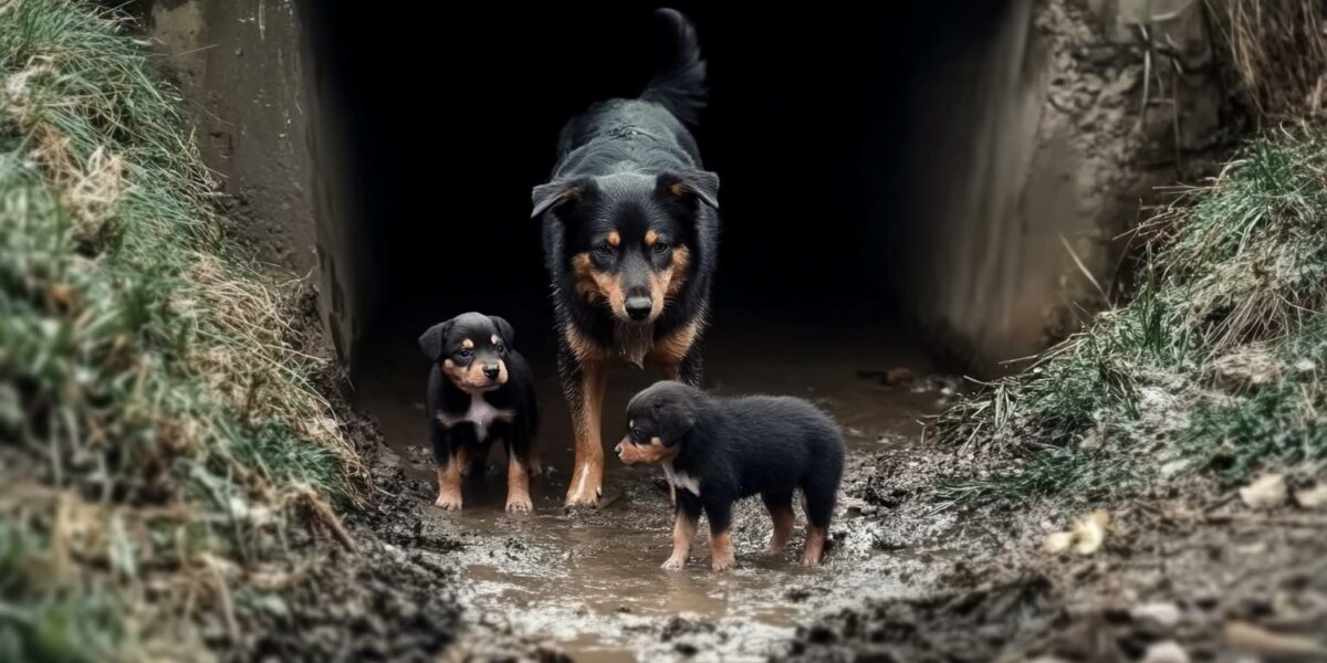 'Unexpected Heroes: Campers' Encounter with a Brave Canine Family