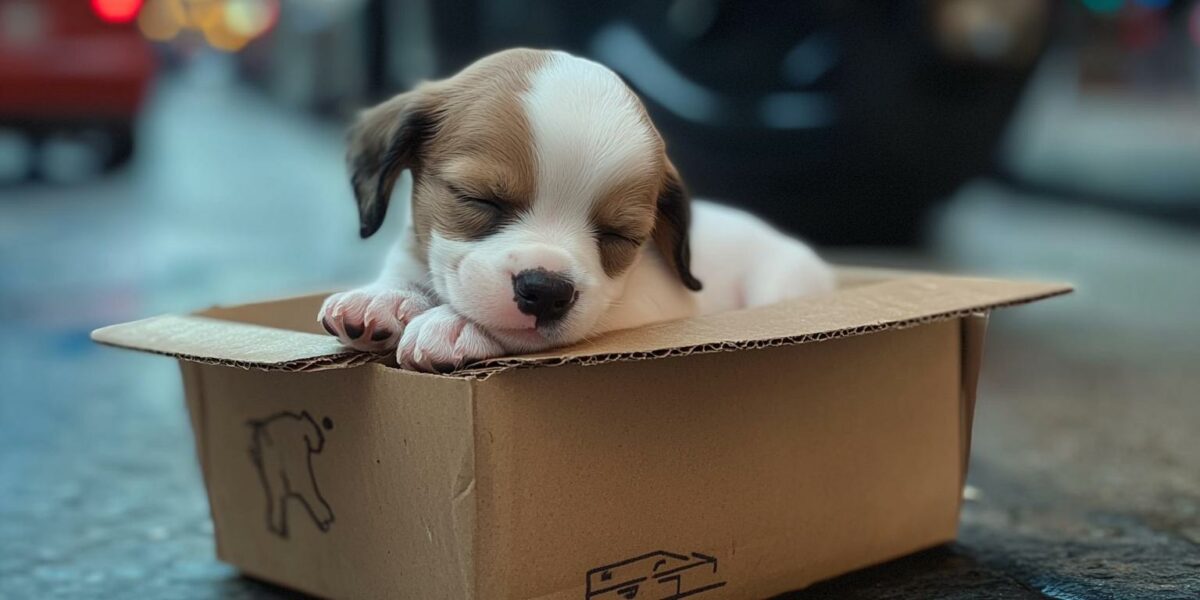 A Box on the Sidewalk Held a Tiny Secret That Tugged at Rescuers' Hearts